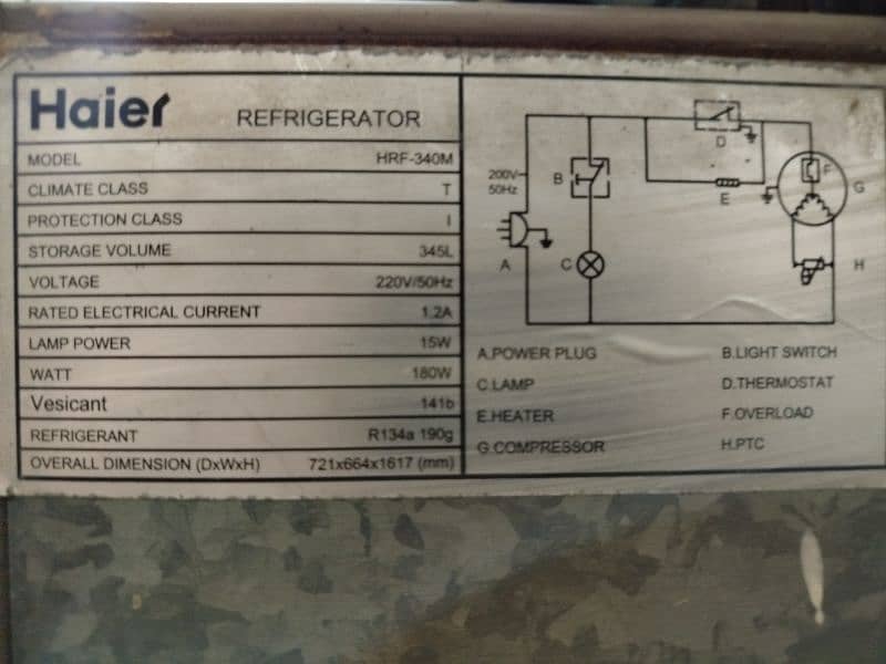 Haier Refrigerator 345L, 12 Cubic 6