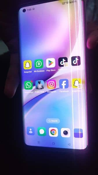 one plus 8 pro 4 line on screen 0