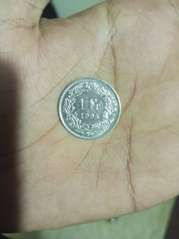 1 Swiss Franc 1994 coin 1