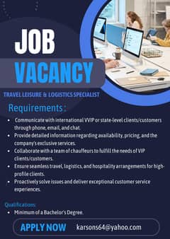 Travel Leisure and Logistics Specialist