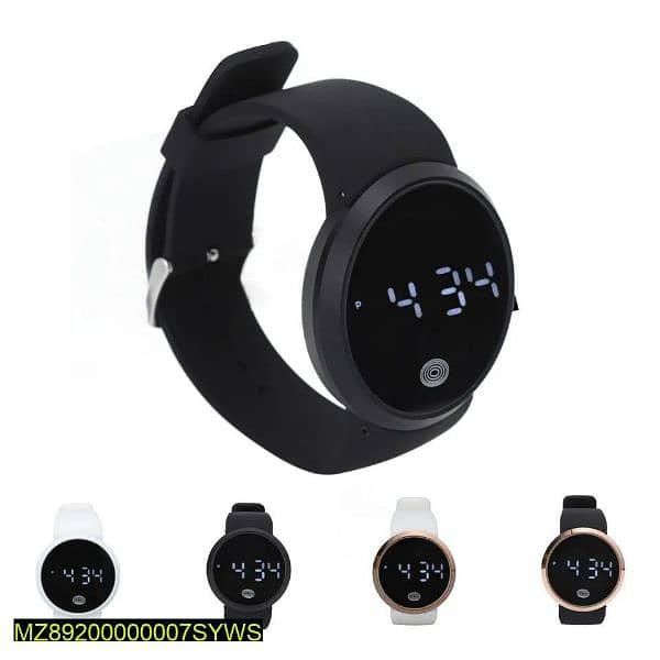 black led smart watch 1