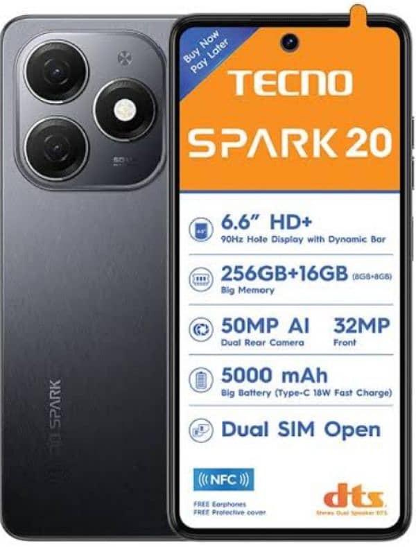 tencho spark 20 8+8+=256gb 1