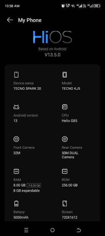 tencho spark 20 8+8+=256gb 3