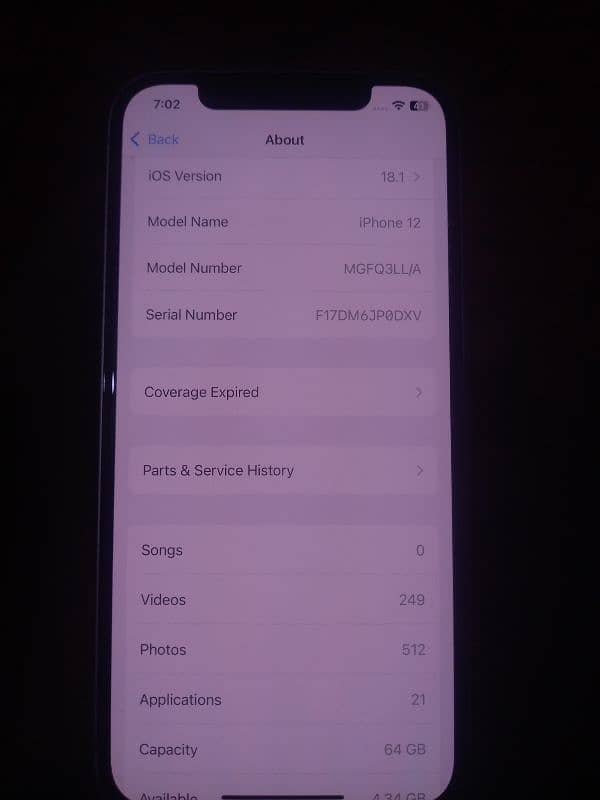 iphone 12 jv  64gb exchange 7