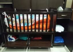 wooden kids cot of large size