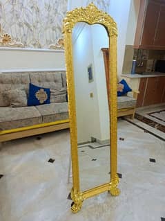 Golden full length mirror