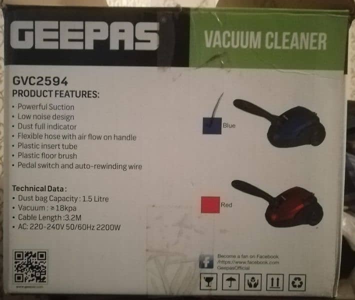 Geepas Vacuum Cleaner 1