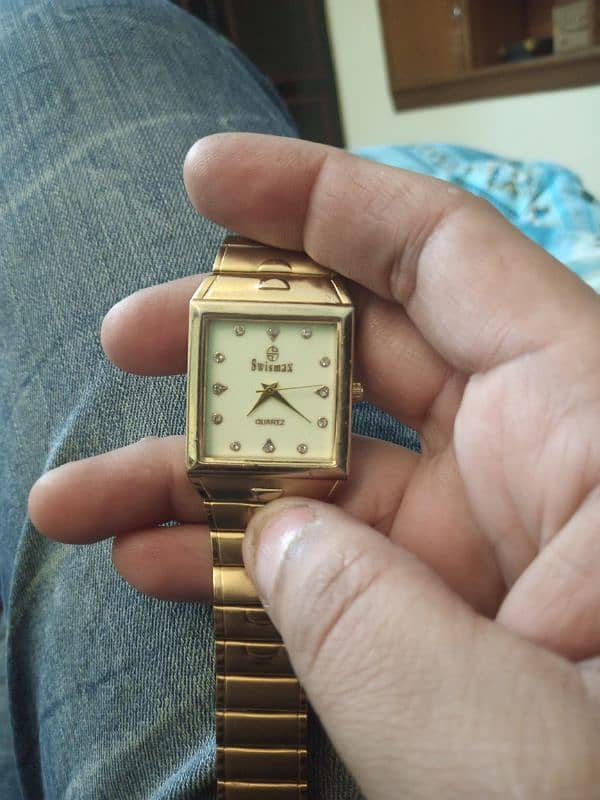 swissmax golden watch 1