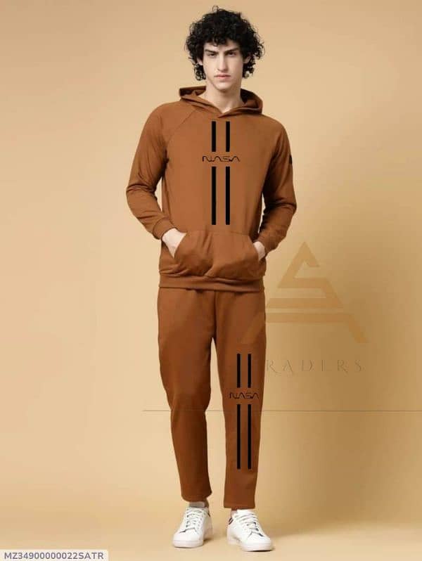 Men's 2 pcs printed hoodie track suit 0