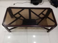 Shesham / Talee wood Center Table With Glass