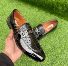 mens patent imported formal loafers