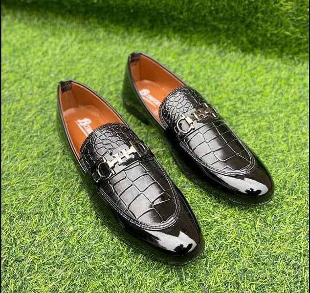 mens patent imported formal loafers 1