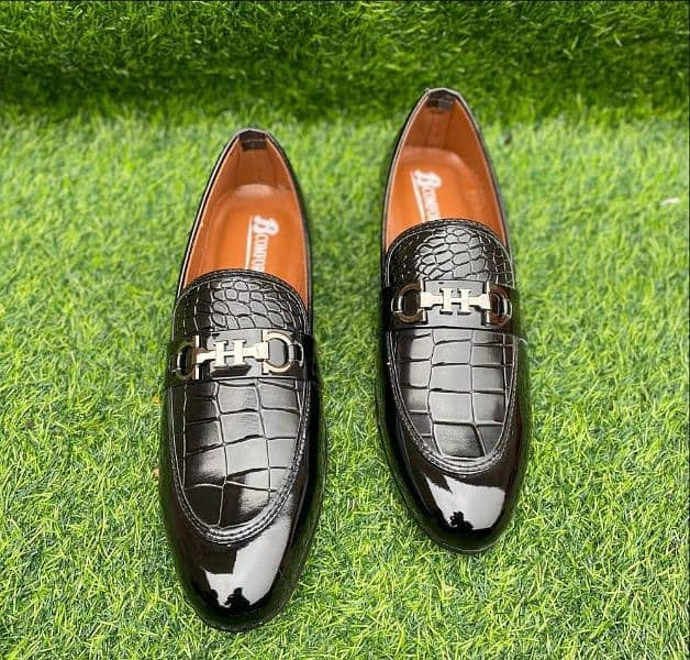 mens patent imported formal loafers 2