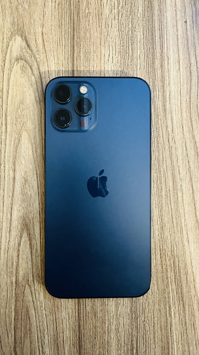 Apple iPhone 12 Pro Max in Pacific blue. 1