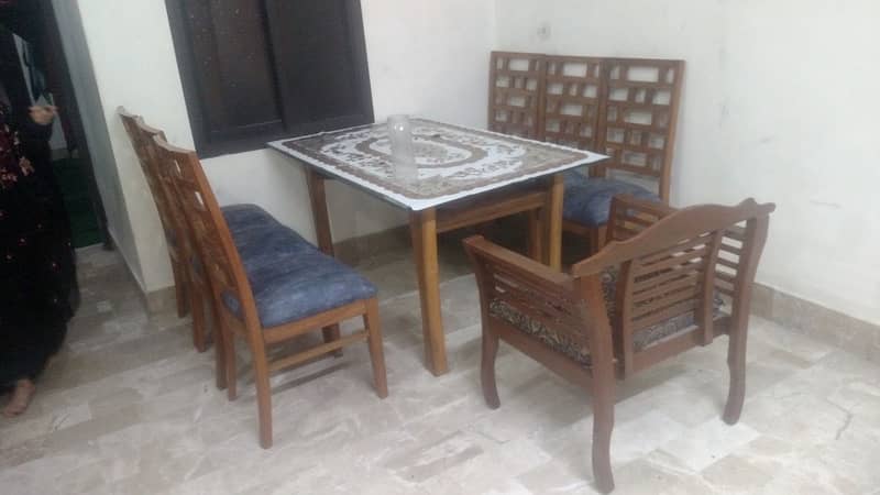 Six Seater Dinning Table Pure Wooden 0