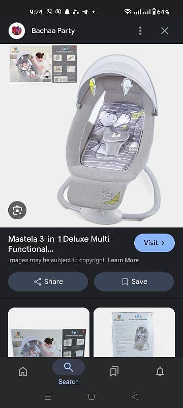 Mastela 3 in 1 Deluxe Multi-function Baby Swing 0