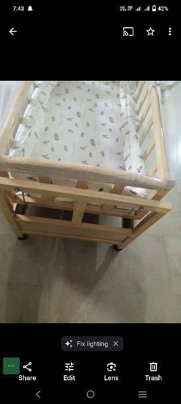 wooden baby cot/bed 4