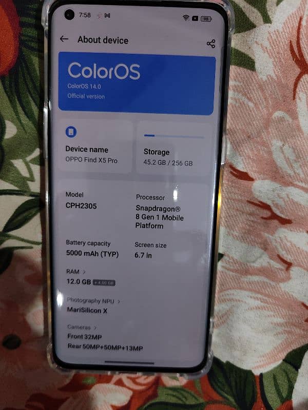 OPPO FIND X5 PRO 12GB 256GB GOBAL PHYSICAL DUAL SIM NON PTA GEN 1 10