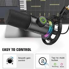 FIFINE K658 USB Dynamic Cardioid Microphone for gaming, streaming Mic 1