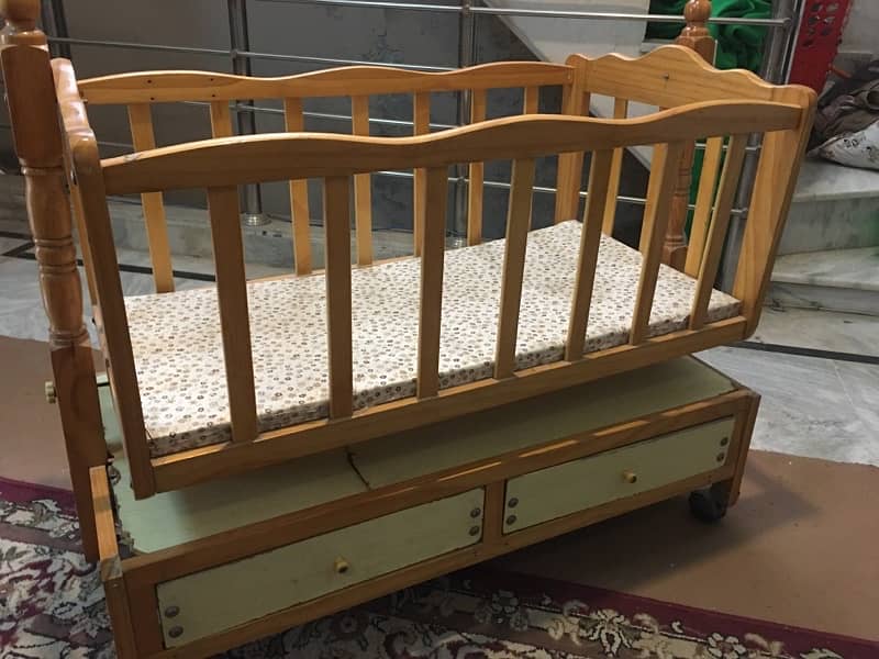 wooden baby cot 4