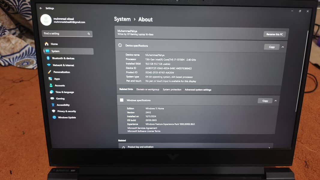 HP VICTUS 16. I7 13700H, RTX 4070 1