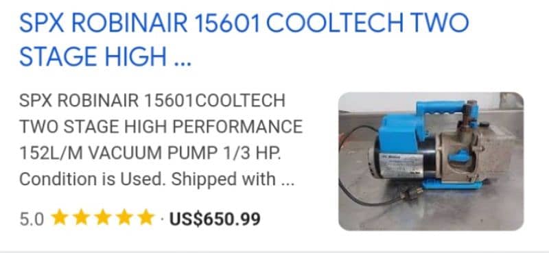 Pump Rubinair COOLTECH TWO STAGE HIGH PERFORMANCE PUMP MADE by USA 6