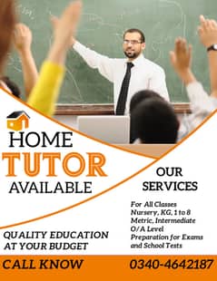 Home tutor available