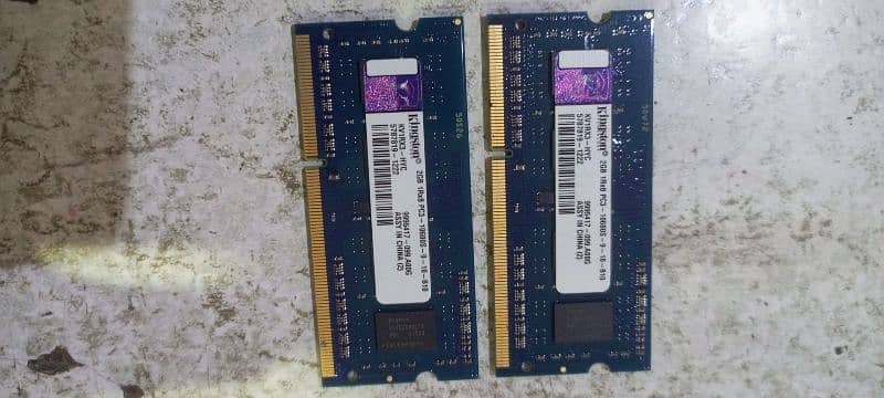 Kingston laptop ram 2+2 4gb ddr3 0