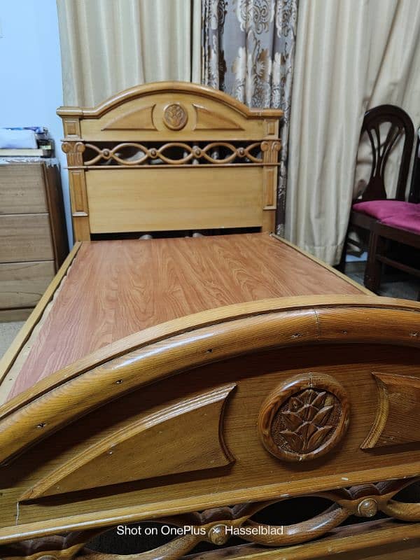 single wooden bed 2