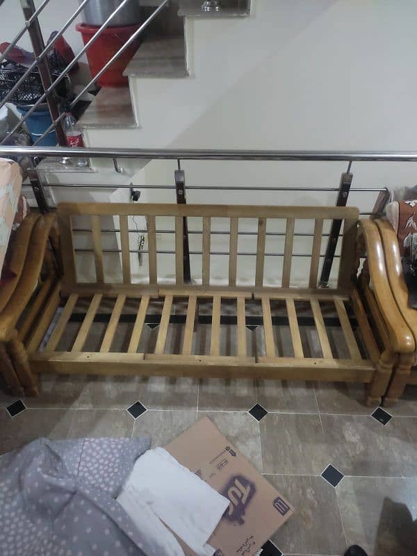 5 seater wooden sofa 2