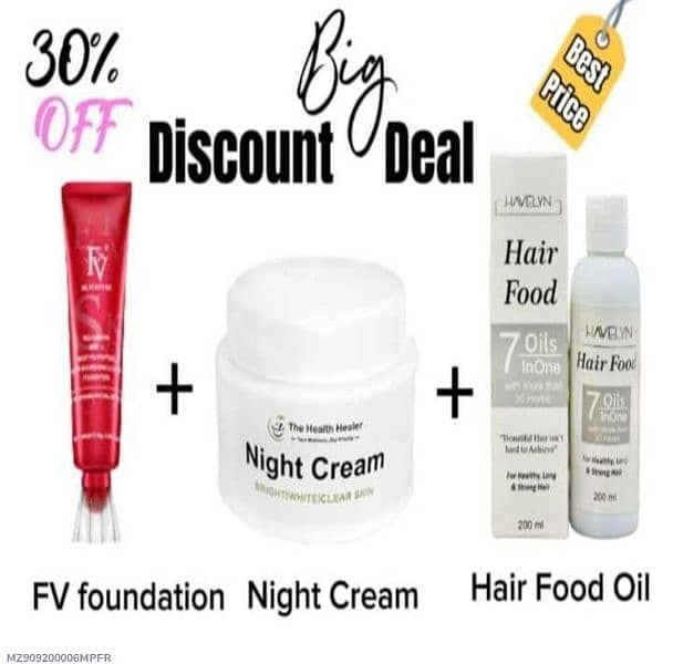 Fv foundation and night cream or Hair food oil. homedelivery available 4