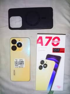 Genuine Itel A70 with orginal charger and cover