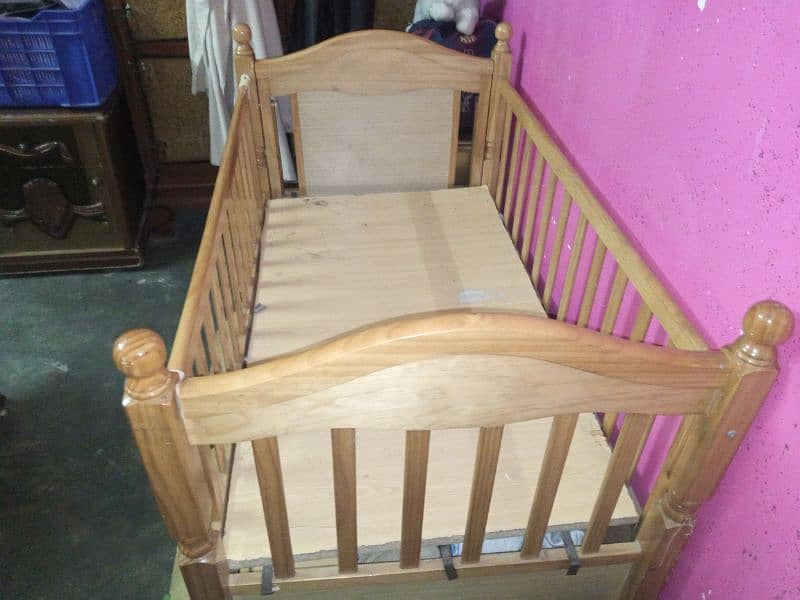 Baby Coat Bed Hard Wood Wooden Bed with wardrobe 0