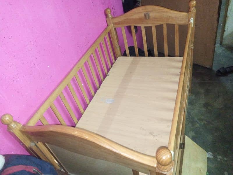 Baby Coat Bed Hard Wood Wooden Bed with wardrobe 2