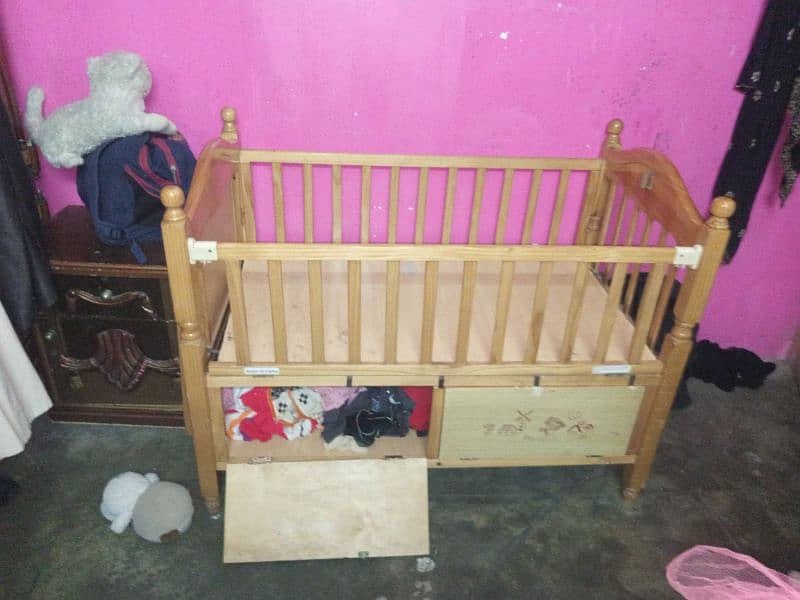 Baby Coat Bed Hard Wood Wooden Bed with wardrobe 3