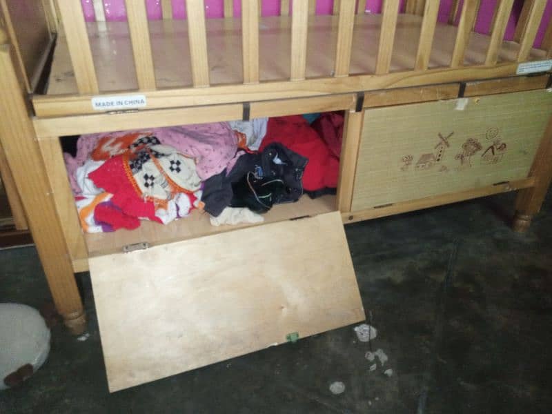 Baby Coat Bed Hard Wood Wooden Bed with wardrobe 5