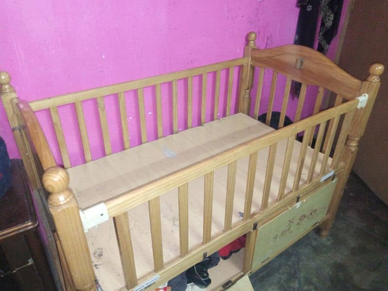 Baby Coat Bed Hard Wood Wooden Bed with wardrobe 6