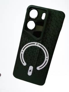 Redmi 13c Back Case | Wireless Charging Design Case/Pure Black Case