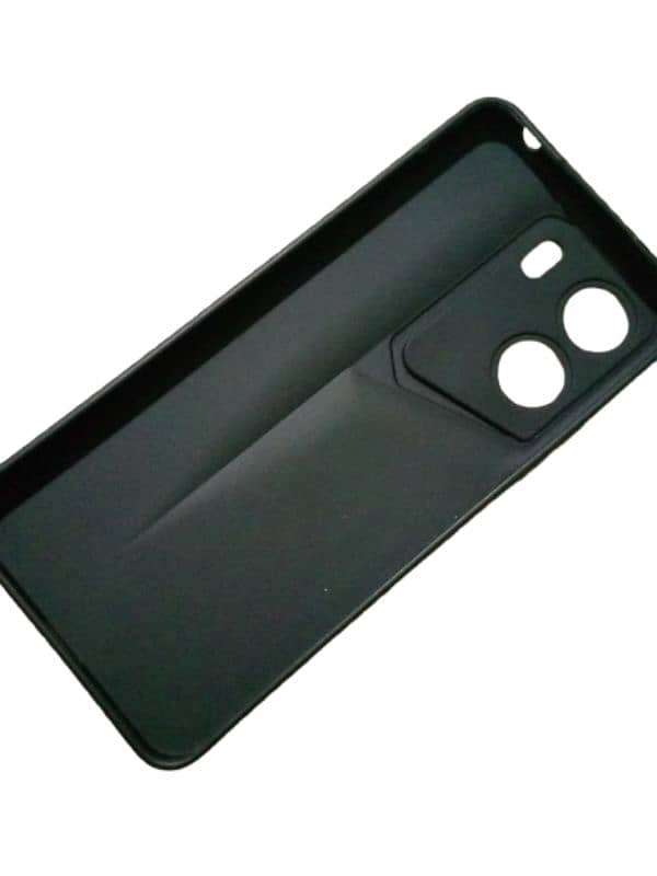 Redmi 13c Back Case | Wireless Charging Design Case/Pure Black Case 1