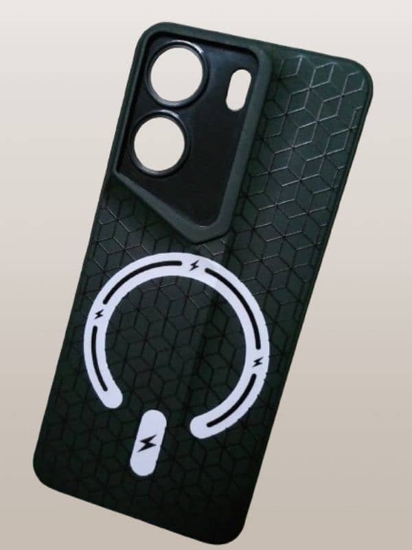 Redmi 13c Back Case | Wireless Charging Design Case/Pure Black Case 2