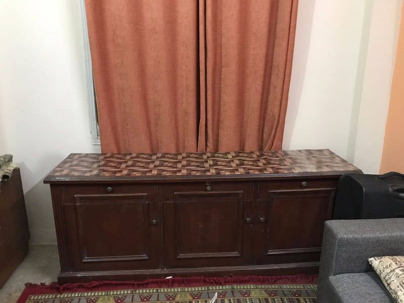 full size bed set , furniture, king size bed, divider, dressing table 2