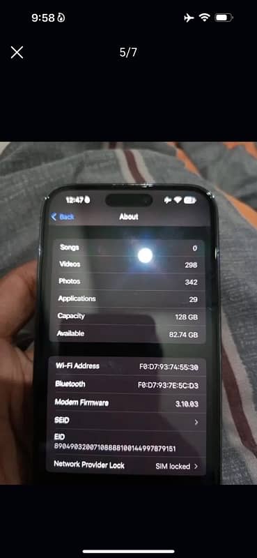 i phone 14 pro max jv  128gb battrey health 94  condition 10/10 3