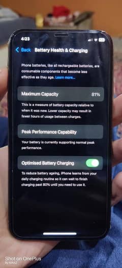 iphone xs pta approved  256 gb water pack with box battery health 81