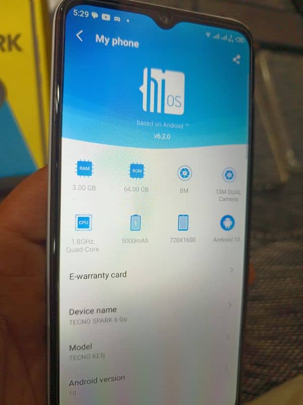 Tecno spark 6 go with box 3