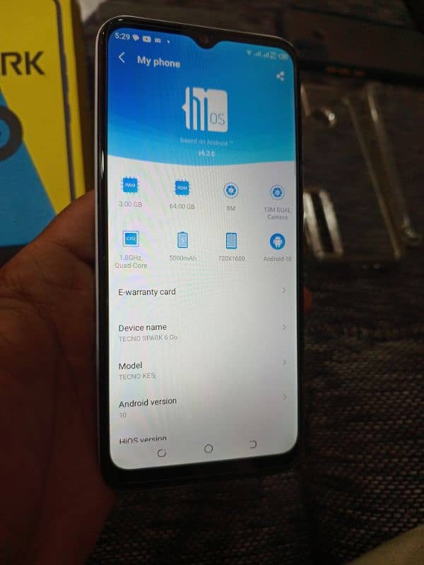 Tecno spark 6 go with box 7