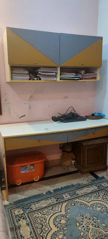 study table set with cabinet 4