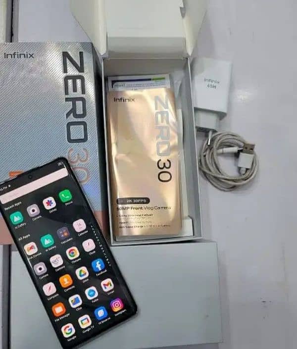 infinix zero 30 8+8 256gb box charger sath ha only call 2