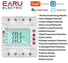 3 phase 100A,Smart energy meter over and under voltage protector