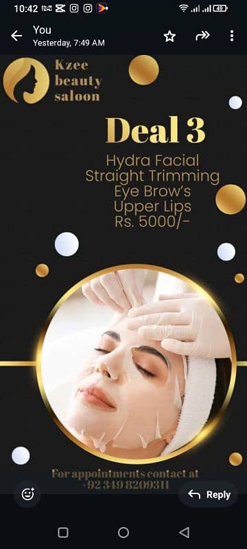 Deals on hen 26 December to 6 January At kzee Beauty Saloon islambad 2