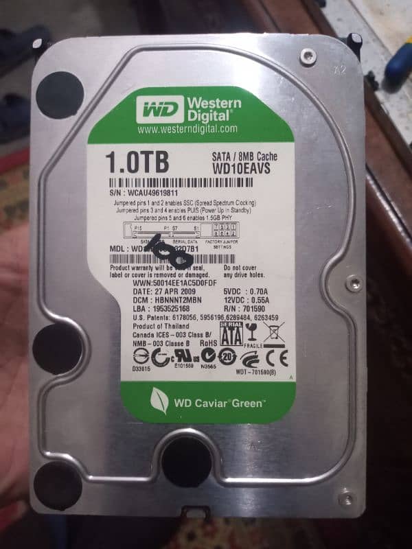 1TB (1000gb) Hard Drive for PC 0